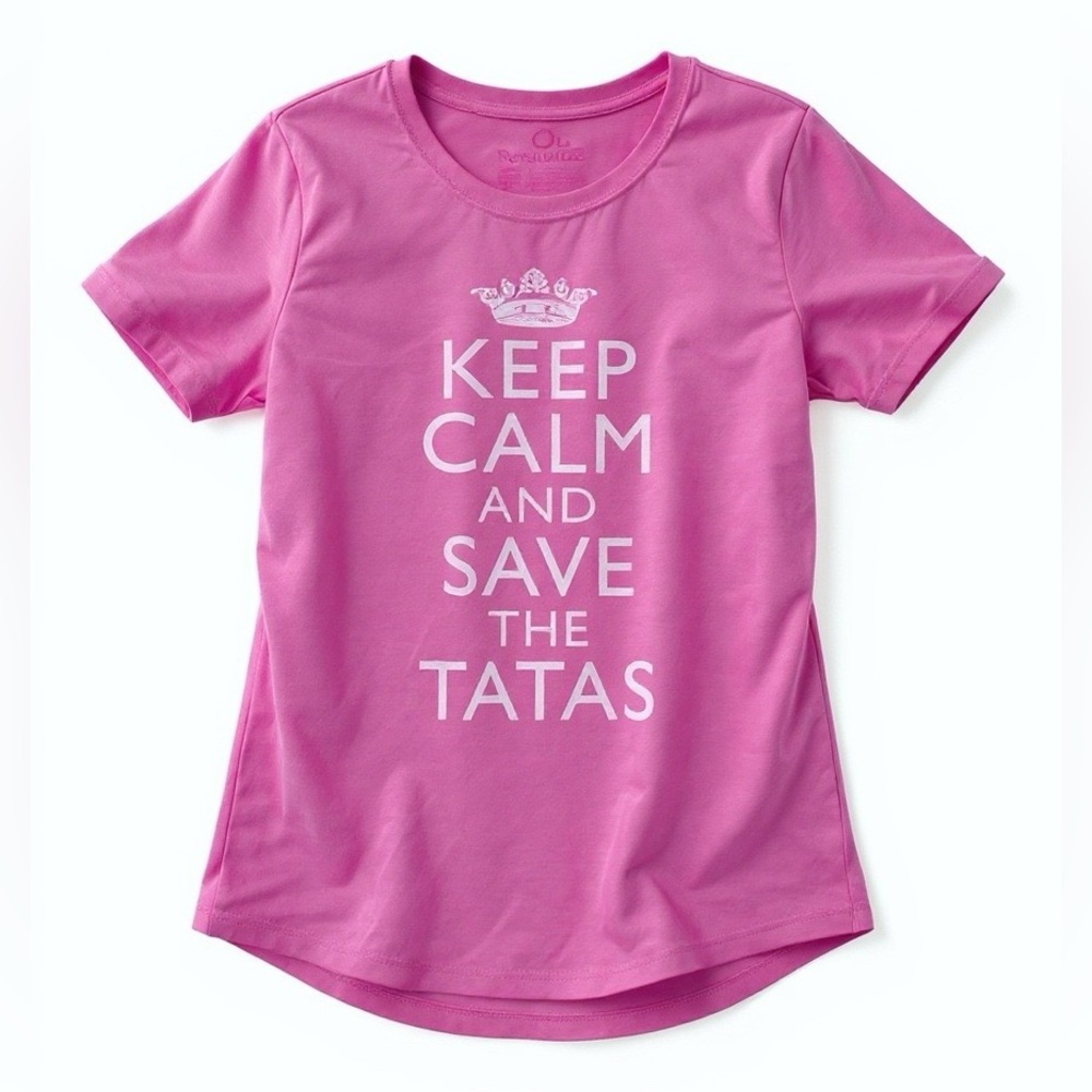 LOL Vintage Keep Calm pink‎ Graphic Short Sleeve Tee M